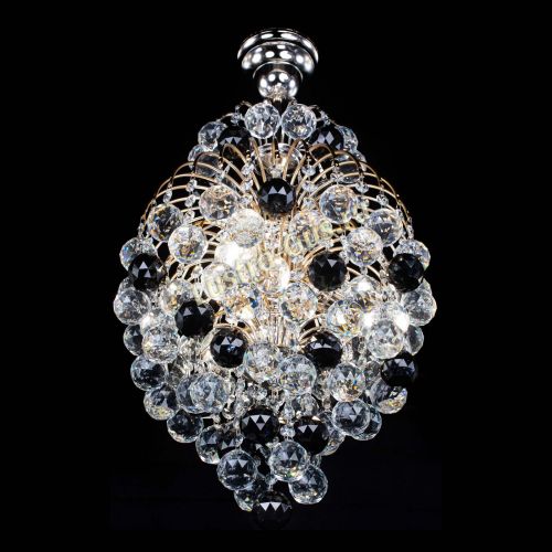 Люстра Лора Шар 40 черная в Новокузнецке Гусь Хрустальный