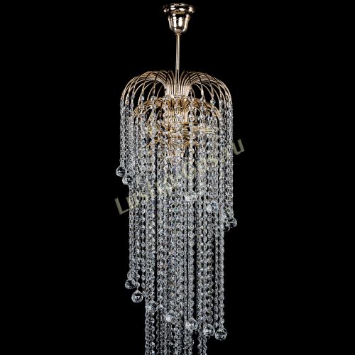 Люстра Лора Винтаж длинная (шар 30мм) в Новокузнецке Гусь Хрустальный