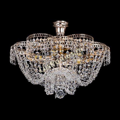 Люстра Лотос Пион с подвесом в Новокузнецке Гусь Хрустальный