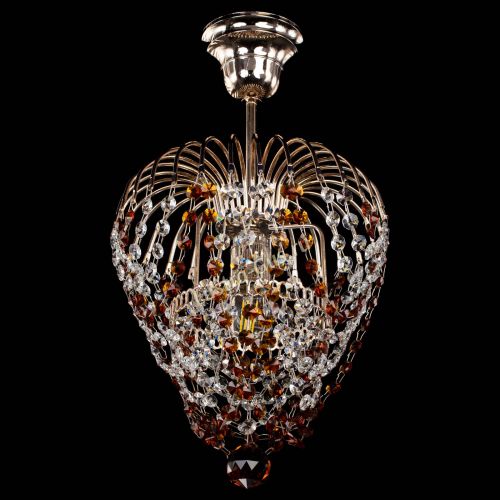 Люстра Малинка обтикон чайная в Новокузнецке Гусь Хрустальный