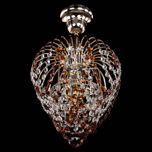 Люстра Малинка обтикон чайная в Новокузнецке Гусь Хрустальный