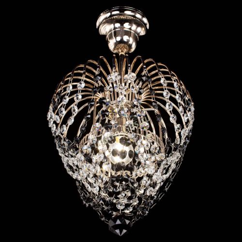 Люстра Малинка обтикон черная в Новокузнецке Гусь Хрустальный