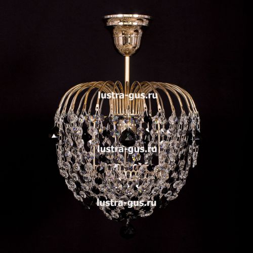 Люстра Малинка шар черная в Новокузнецке Гусь Хрустальный