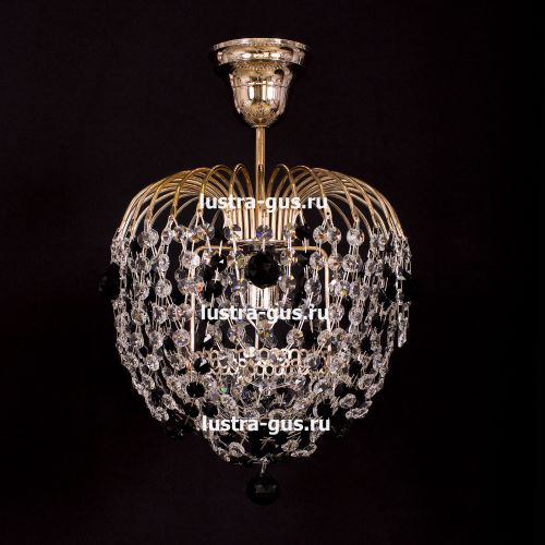 Люстра Малинка шар черная в Новокузнецке Гусь Хрустальный