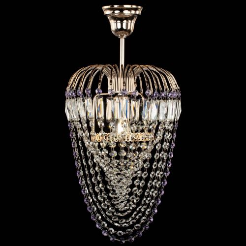 Люстра Малинка Водоворот фиолетовая в Новокузнецке Гусь Хрустальный