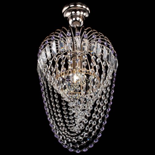 Люстра Малинка Водоворот фиолетовая в Новокузнецке Гусь Хрустальный