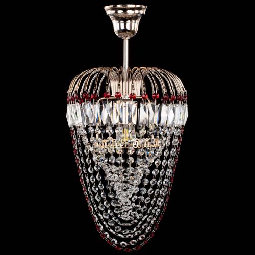 Люстра Малинка Водоворот красная в Новокузнецке Гусь Хрустальный