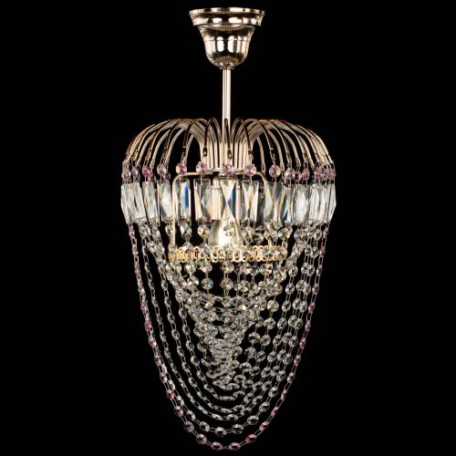 Люстра Малинка Водоворот розовая в Новокузнецке Гусь Хрустальный