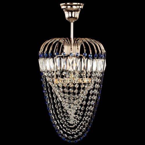 Люстра Малинка Водоворот синяя в Новокузнецке Гусь Хрустальный