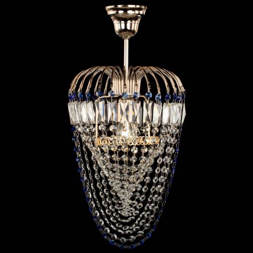 Люстра Малинка Водоворот синяя в Новокузнецке Гусь Хрустальный