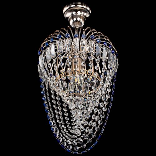 Люстра Малинка Водоворот синяя в Новокузнецке Гусь Хрустальный