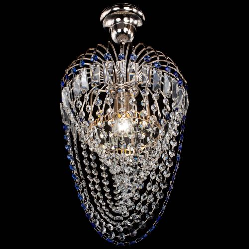 Люстра Малинка Водоворот синяя в Новокузнецке Гусь Хрустальный