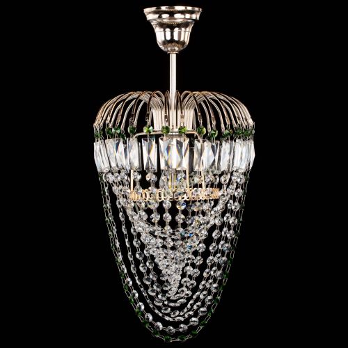 Люстра Малинка Водоворот зеленая в Новокузнецке Гусь Хрустальный