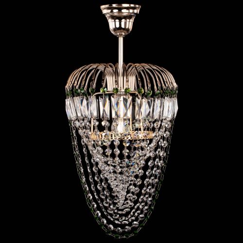 Люстра Малинка Водоворот зеленая в Новокузнецке Гусь Хрустальный