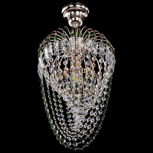 Люстра Малинка Водоворот зеленая в Новокузнецке Гусь Хрустальный