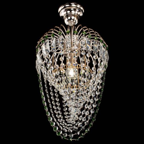 Люстра Малинка Водоворот зеленая в Новокузнецке Гусь Хрустальный