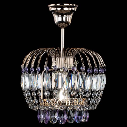 Люстра Малинка фиолетовая в Новокузнецке Гусь Хрустальный