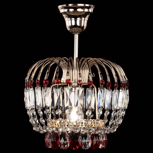 Люстра Малинка красная в Новокузнецке Гусь Хрустальный