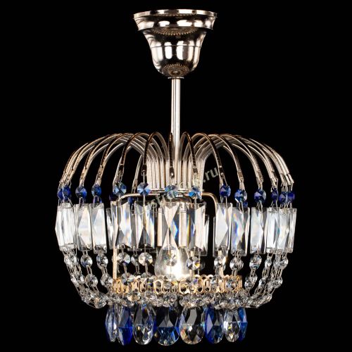 Люстра Малинка синяя в Новокузнецке Гусь Хрустальный