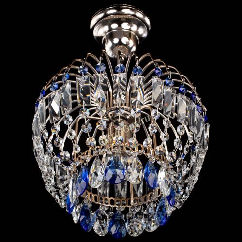 Люстра Малинка синяя в Новокузнецке Гусь Хрустальный