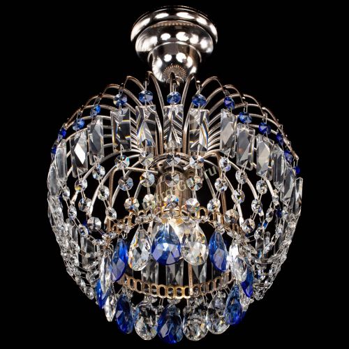 Люстра Малинка синяя в Новокузнецке Гусь Хрустальный