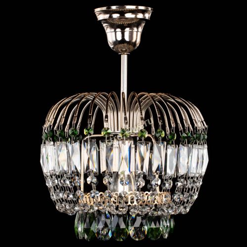 Люстра Малинка зеленая в Новокузнецке Гусь Хрустальный