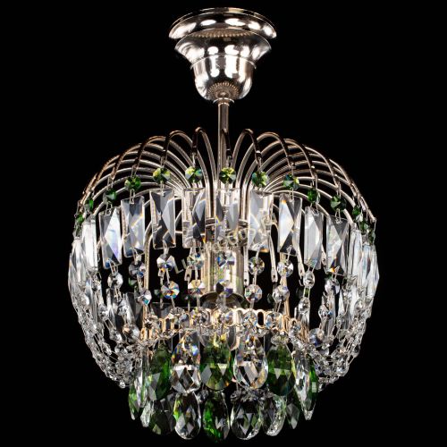 Люстра Малинка зеленая в Новокузнецке Гусь Хрустальный