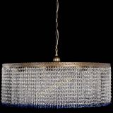 Люстра Милан капель №10 под бронзу синяя с подвесом в Новокузнецке