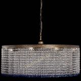 Люстра Милан капель №10 под бронзу синяя с подвесом в Новокузнецке