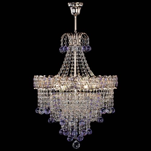 Люстра Натали Софья фиолетовая в Новокузнецке Гусь Хрустальный