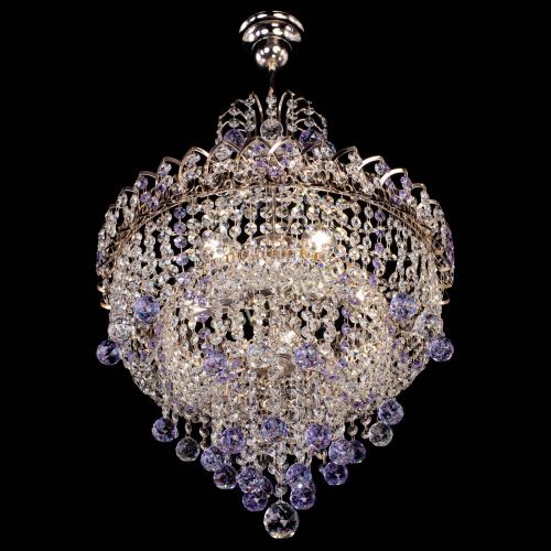 Люстра Натали Софья фиолетовая в Новокузнецке Гусь Хрустальный