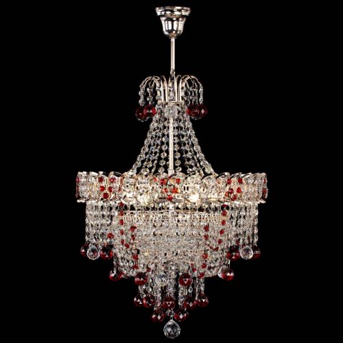 Люстра Натали Софья красная в Новокузнецке Гусь Хрустальный