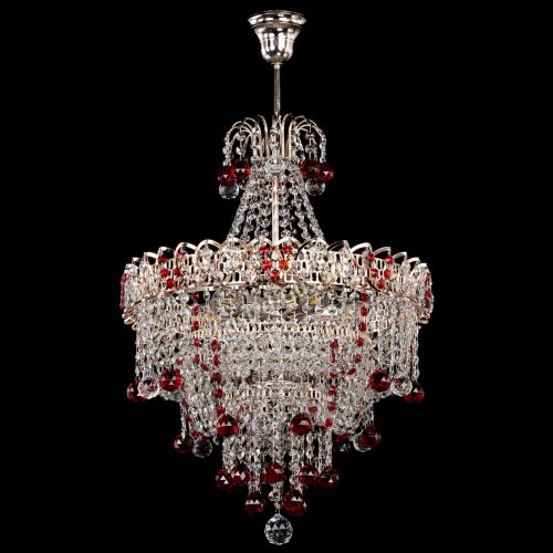 Люстра Натали Софья красная в Новокузнецке Гусь Хрустальный
