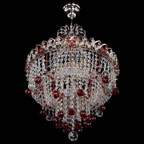 Люстра Натали Софья красная в Новокузнецке Гусь Хрустальный