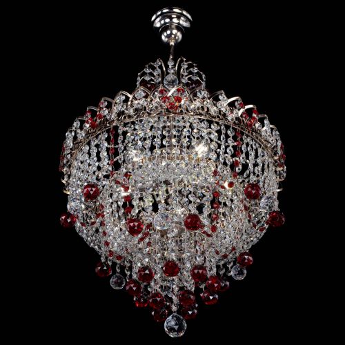 Люстра Натали Софья красная в Новокузнецке Гусь Хрустальный