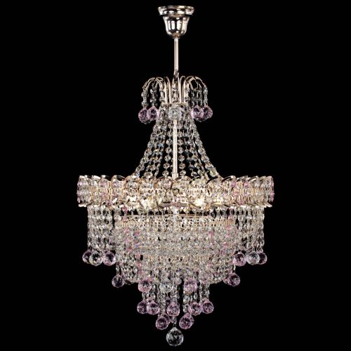 Люстра Натали Софья розовая в Новокузнецке Гусь Хрустальный