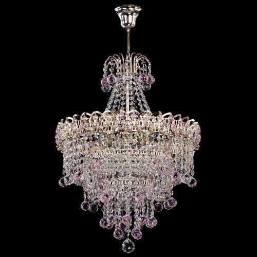 Люстра Натали Софья розовая в Новокузнецке Гусь Хрустальный