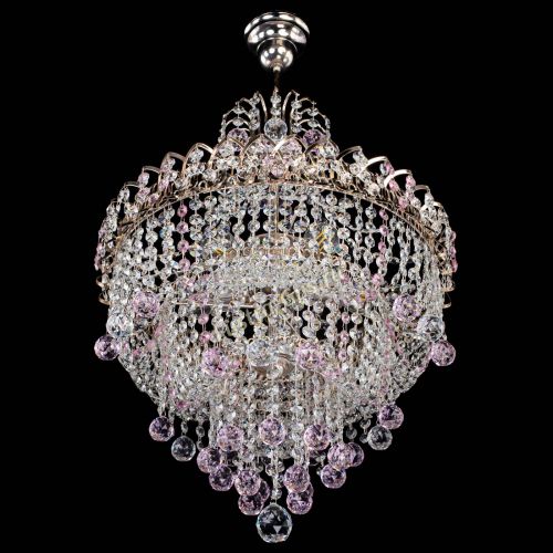 Люстра Натали Софья розовая в Новокузнецке Гусь Хрустальный