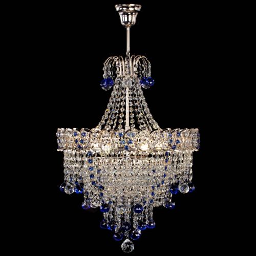 Люстра Натали Софья синяя в Новокузнецке Гусь Хрустальный