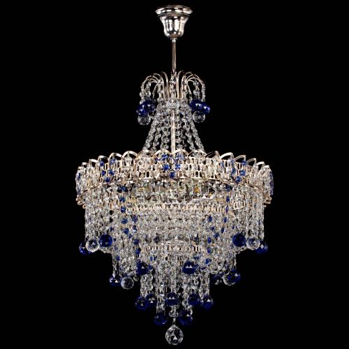 Люстра Натали Софья синяя в Новокузнецке Гусь Хрустальный