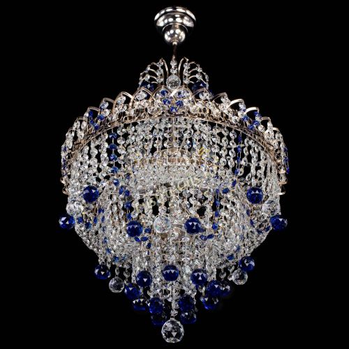 Люстра Натали Софья синяя в Новокузнецке Гусь Хрустальный