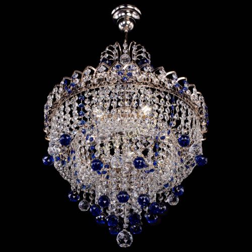 Люстра Натали Софья синяя в Новокузнецке Гусь Хрустальный