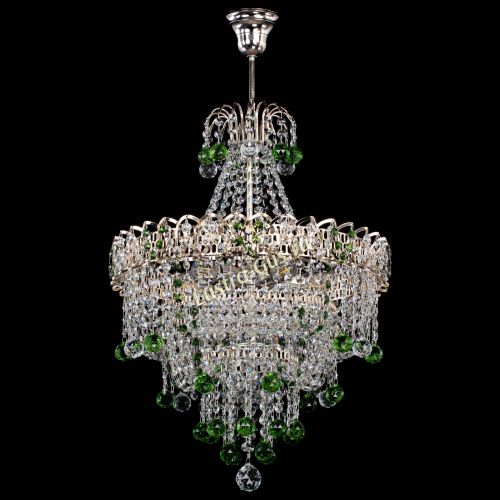 Люстра Натали Софья зеленая в Новокузнецке Гусь Хрустальный