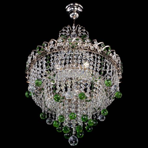 Люстра Натали Софья зеленая в Новокузнецке Гусь Хрустальный