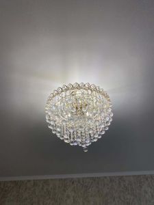 Люстра Капель Лепесток Шар  30мм с подвесом в Новокузнецке отзыв и фото покупателя