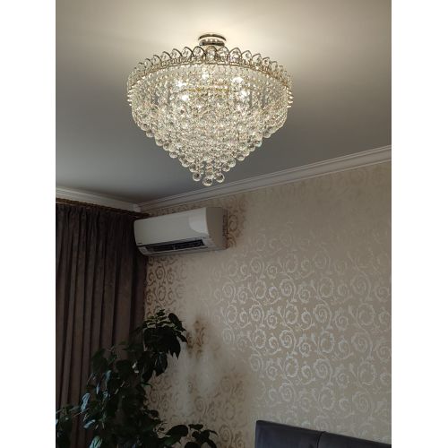 Люстра Капель Лепесток Шар  30мм с подвесом в Новокузнецке Гусь Хрустальный