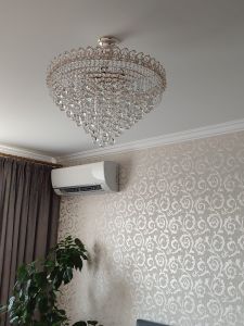 Люстра Капель Лепесток Шар  30мм с подвесом в Новокузнецке отзыв и фото покупателя