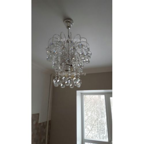 Люстра Каскад Шар 40 мм в Новокузнецке Гусь Хрустальный