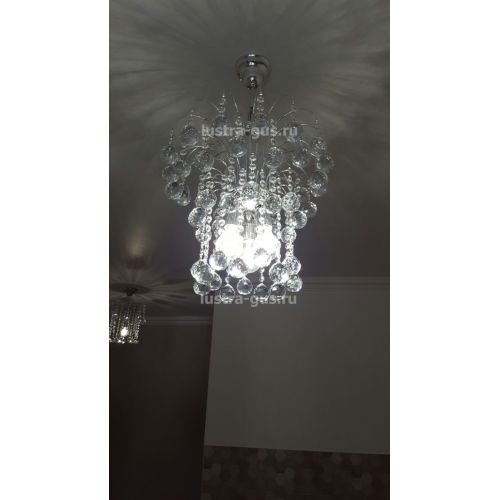 Люстра Каскад Шар 40 мм в Новокузнецке Гусь Хрустальный