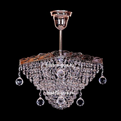 Люстра Квадрат 1 лампа с подвесом в Новокузнецке Гусь Хрустальный